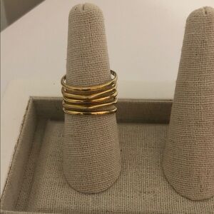Stella & Dot Adjustable Gold Ring Set
